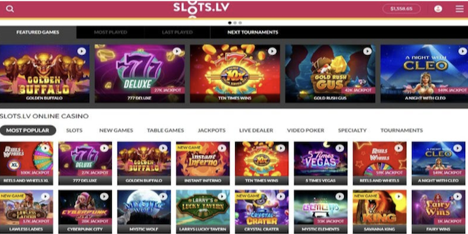 Slots.lv - Trang web cờ bạc trực tuyến tốt nhất cho tiền thưởng chào mừng
